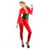 Long-Sleeve Latex Bodysuit (Red)  - S