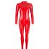 Long-Sleeve Latex Bodysuit (Red)  - S