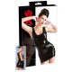 Latex Sleeveless Mini Dress (Black)  - S