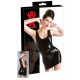 Latex Sleeveless Mini Dress (Black)  - XL