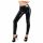 Latex Zippered Leggings (Black)  - S