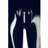 LATEX - Reißverschluss-Leggings (schwarz)  - M