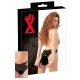 Latex open-crotch women's panties - black (S-L)