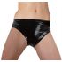 Latex Women's Underwear with Internal Dildo (Black)