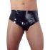 LATEX - vīriešu apakšbikses ar iekšējo konisko anālo dildo (melns)