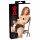 Latex Women's Underwear with 2 Inflatable Inner Dildos (Black)