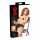 LATEX - Culotte femme 2 pcs avec dildo interne gonflable (noir) - L