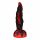 OgazR Hell Dong - Zuignap ribbel dildo - 20 cm (zwart-rood)