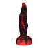 OgazR Hell Dong - dildo z rowkami i lepkimi wypustkami - 20 cm (czarno-czerwony)