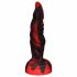 OgazR Höllendong - Saugnapf gerippten Dildo - 20 cm (schwarz-rot)