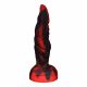 OgazR Hell Dong - Zuignap ribbel dildo - 20 cm (zwart-rood)