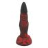 Dildo cu ventuză și textură striată OgazR Hell Dong - 20 cm (negru-roșu)