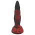 OgazR Hell Dong - Suction Cup Ribbed Dildo - 20 cm (black-red)