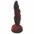 OgazR Höllendong - Saugnapf gerippten Dildo - 20 cm (schwarz-rot)