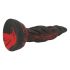 OgazR Hell Dong - Ridged Dildo with Suction Cup - 20 cm (Black-Red)