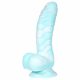 OgazR Sea Serpent - Ribbed Dildo with Suction Cup - 17 cm (Blue-White)