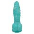 OgazR Sea Serpent - Dildo z žlebovi in objemko - 17 cm (modro-bela)