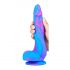 Inkipus - Silikonové dildo s varlaty - 18 cm (modro-růžové)