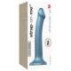 Metallic Shine M Strap-on - Skin-Friendly Dildo (Metallic Blue)