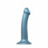 Strap-on-me Metallic Shine M - Hautfreundlicher Dildo - Mittel (Metallic Blau)