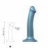 Strap-on-me Éclat Métallique M - dildo sans danger pour la peau (bleu métallique)