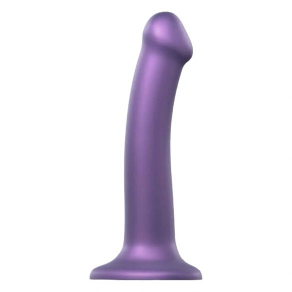 Strap-on-me Metallic Shine M - koži prijazen dildo - srednji (kovinsko vijolična)