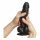 Strap-on-me L - double-layer, footed, lifelike dildo (black)