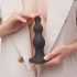 Strap-on-me Beads M - Perliertes, Saugnapfdildo (schwarz)