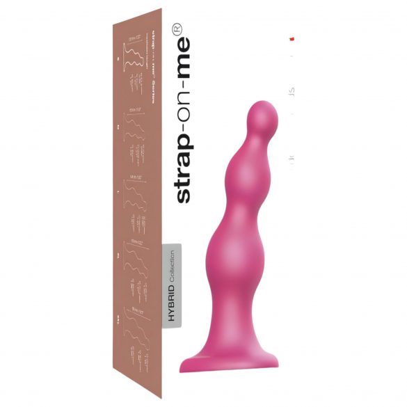 Strap-on-me Beads L - Beaded Dildo with Base (Pink)