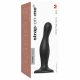 Strap-on-me Curvy M - dildo ondulat cu ventuză (negru)