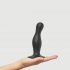 Strap-on-me Curvy M - Wavy, Suction Cup Dildo (Black)