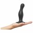 Strap-on-me Curvy M - gewellter Dildo mit Standfuß (schwarz)