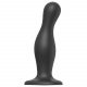 Strap-on-me Curvy L - Wavy Dildo with Base (Black)