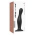 Strap-on-me Curvy L - dildo ondulat cu ventuză (negru)