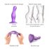 Strap-on-me Curvy L - wavy, suction cup dildo (purple)