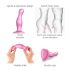 Strap-on-me Curvy M - Wavy Dildo with Base (Pink)