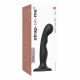 Strap-on-me P&G S - gebogen, met basis dildo (zwart)