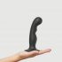 Strap-on-me P&G M - gebogener Dildo mit Standfuß (schwarz)