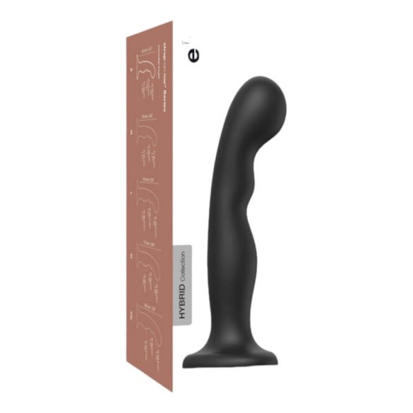 Strap-on-me P&G L - zakrivljeni, strap-on dildo (crni)