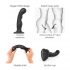 Dildo Curvo con Base Strap-on-me P&G L - Nero