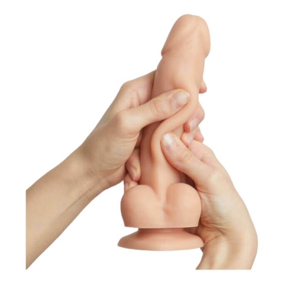 Strap-on-me M - dwuwarstwowe, realistyczne dildo ze stopami (naturalne)