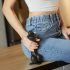 Strap-on-me M - dubbele laag, realistische dildo met voeten (zwart)