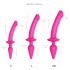 Strap-on-me Swith Semi-Realistic S - 2-i-1 silikon dildo (rosa)