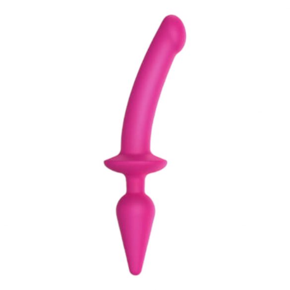 Strap-on-me Swith Semi-Realistic L - Dildo de silicon 2 în 1 (roz)