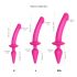 Strap-on-me Switch Semi-Realistic L - 2-in-1 Silicone Dildo (Pink)