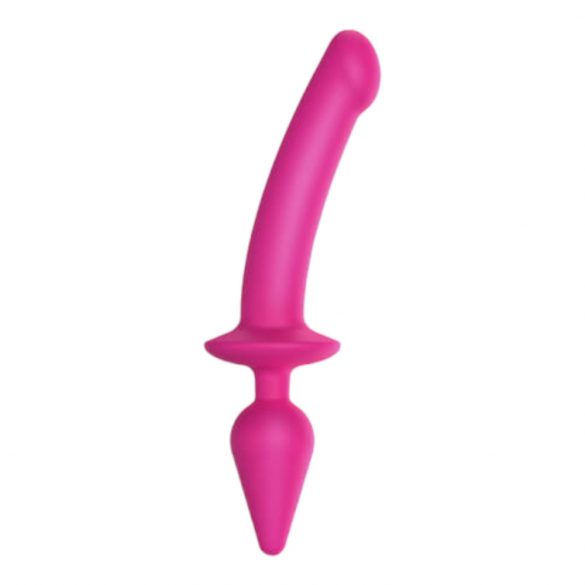 Strap-on-me Swith Pusiau-Realistiškas XXL - 2in1 silikoninis dildo (rožinis)