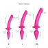 Strap-on-me Swith Pusiau-Realistiškas XXL - 2in1 silikoninis dildo (rožinis)