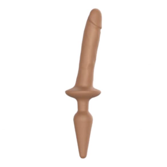 Strap-on-me Swith Realistisches S - 2in1 Silikon Dildo (dunkel natürliche Farbe)