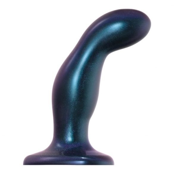 Strap-on-me Snaky M - lenktas analinis dildo (metalinė mėlyna)