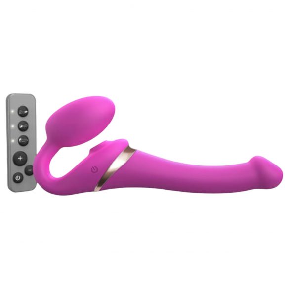 Strap-on-me S - Wearable Air Pulse Vibrator - Small (Pink)